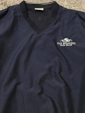 The Breakers Palm Beach Windbreaker Pullover - Navy - XL - EUC